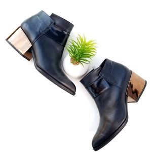Circus by Sam Edelman RAFA Booties Black Gold Heel